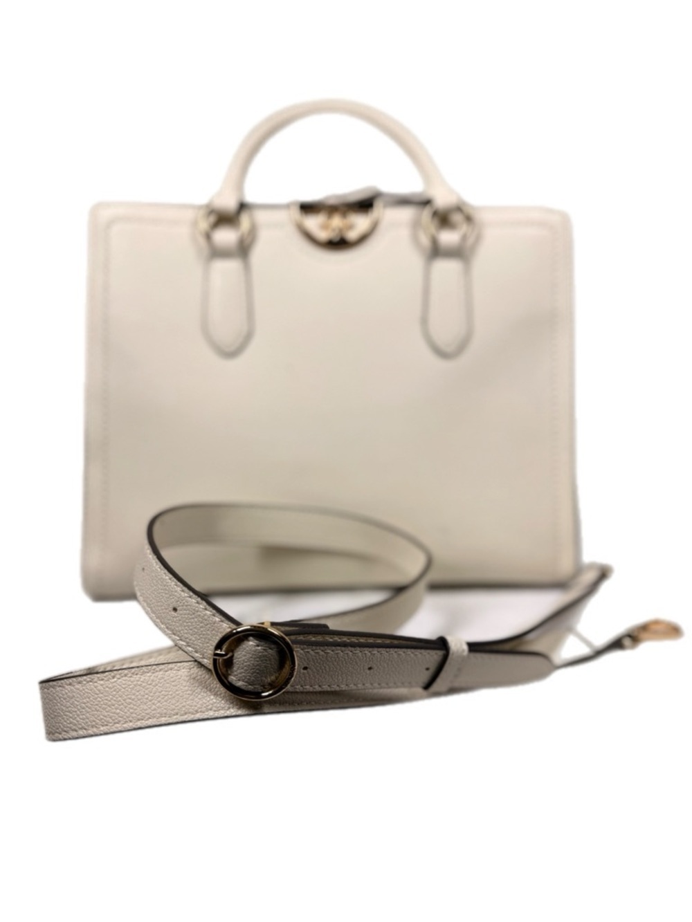 Nine West | Philippa Mini Satchel Handbag Ivory & Gold crossbody bag - Picture 7 of 15